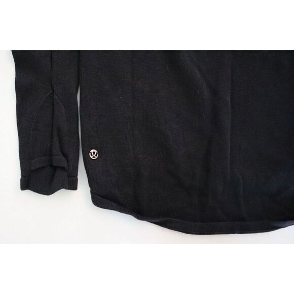 Lululemon Womens Sz 8 Black Lightweight Ventilated L/S Sweater w/Thumbholes $118 - Picture 7 of 9